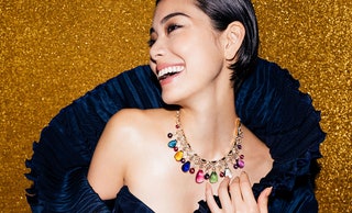 Хикари Мори вnbspколье Bvlgari.