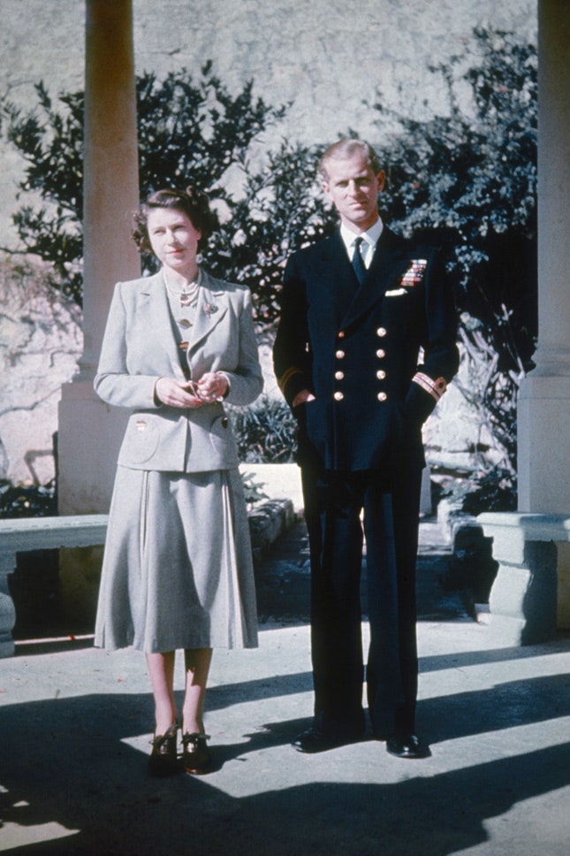 Принцесса Елизавета и принц Филипп во время медового месяца на Мальте 1 января 1947 года