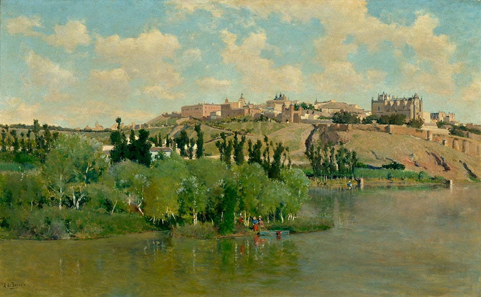 Аурелиано де БеруэтеиМорет «Вид на юг Толедо из Лос Сгарралес» около 1895