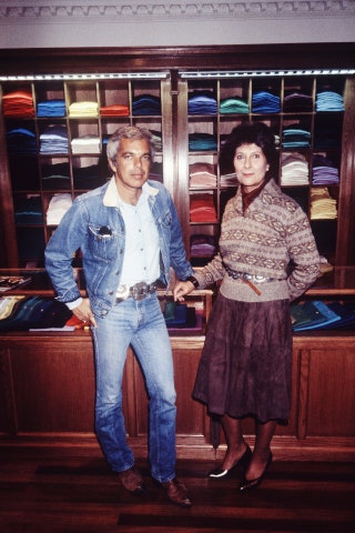 Ральф Лорен наnbspоткрытии флагманского бутика Ralph Lauren вnbspЛондоне 1981nbspгод.