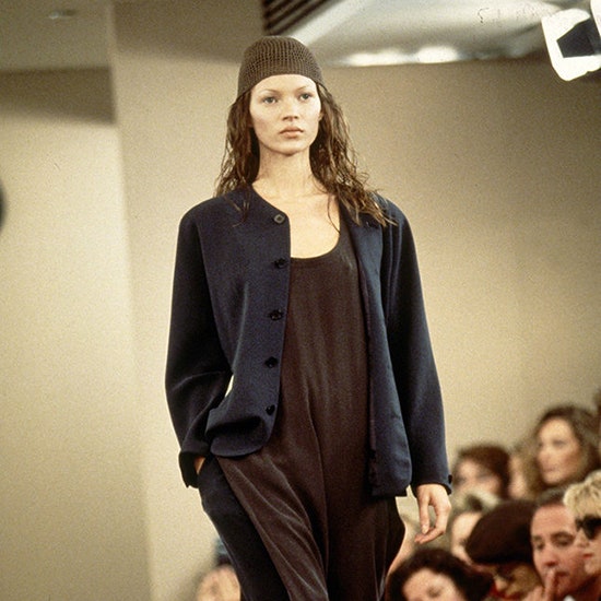 Кейт Мосс на показе Calvin Klein весналето 1993