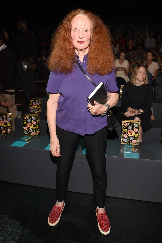Грейс Коддингтон на показе Anna Sui в НьюЙорке 2015