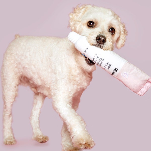 Glossier создали плюшевую косметику для собак &- и это самые модные игрушки сентября