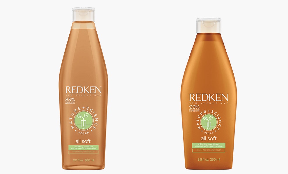 Redken Nature  Science All Soft Shampoo 1313 рублей redken.ru Nature  Science All Soft Conditioner 1650 рублей redken.ru