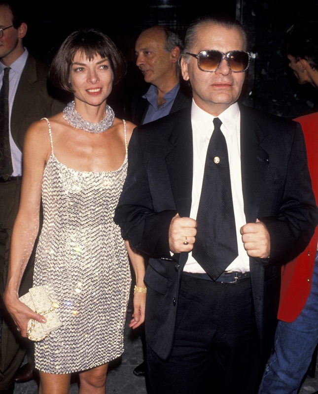 Анна Винтур и Карл Лагерфельд в НьюЙорке 1990