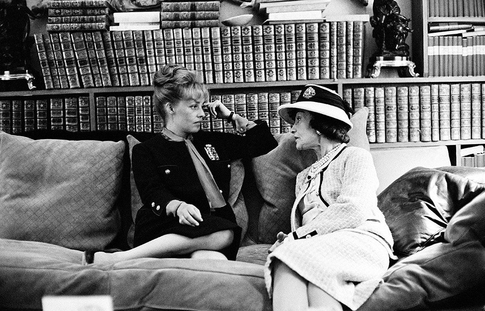 Жанна Моро в Chanel и Коко Шанель 1960