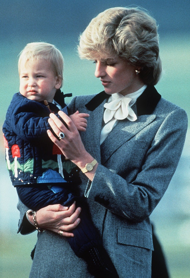 Принцесса Диана с принцем Уильямом 1983