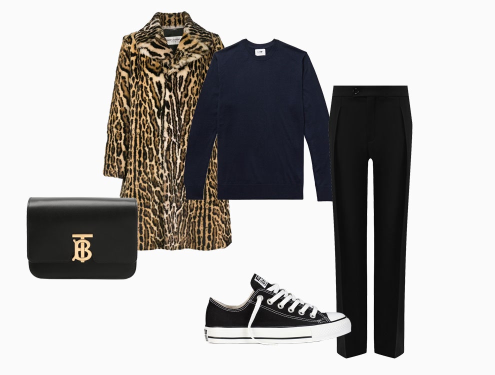 Сумка Burberry 138000 рублей tsum.ru шуба Saint Laurent 292261 рубль farfetch.com свитер NN07 6940 рублей mrporter.com...