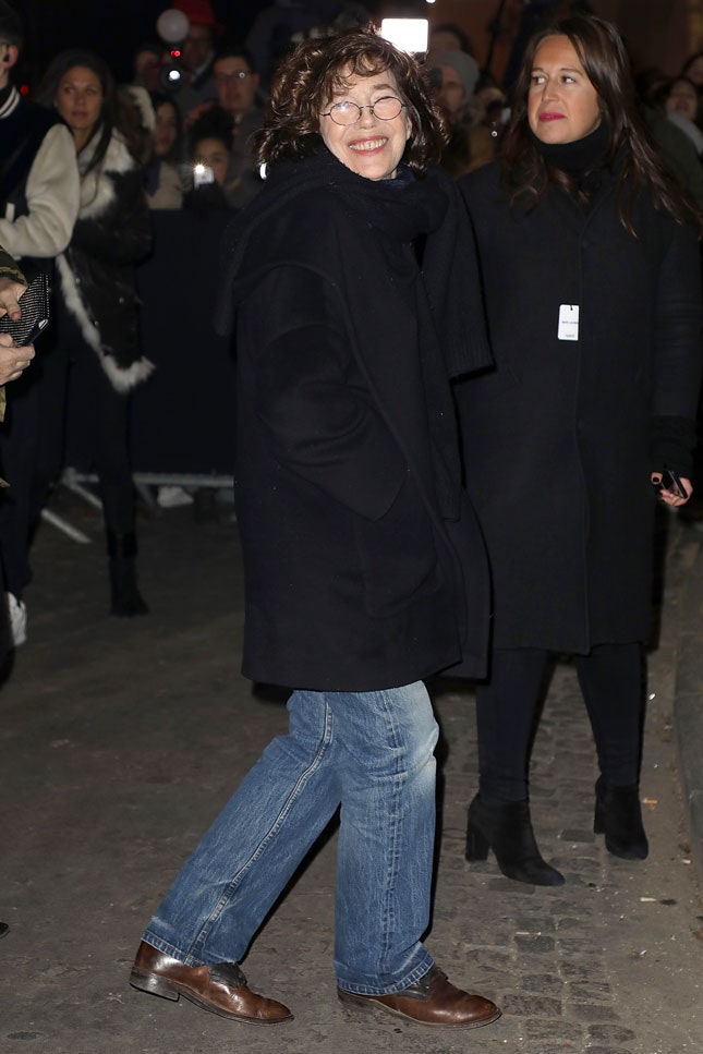 На показе Saint Laurent в Париже 2018