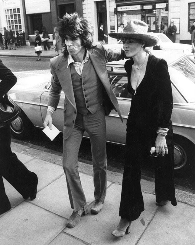 Кит Ричардс и Анита Палленберг в Лондоне 1976