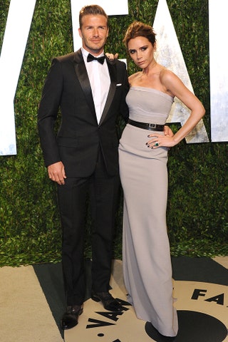 Дэвид и Виктория Бекхэм в Западном Голливуде 2012.