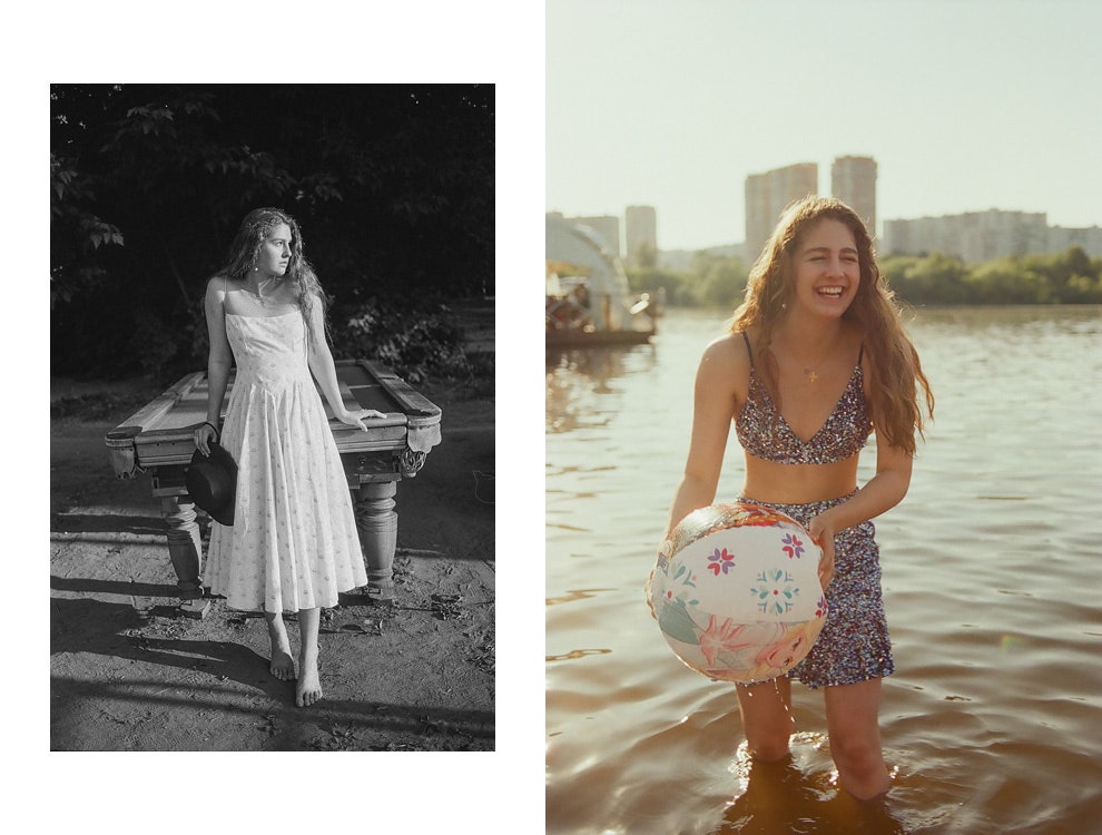 На Нине слева платье Emilia Wickstead tsum.ru шляпа — собственность героини справа топ и юбка Retrofete tsum.ru