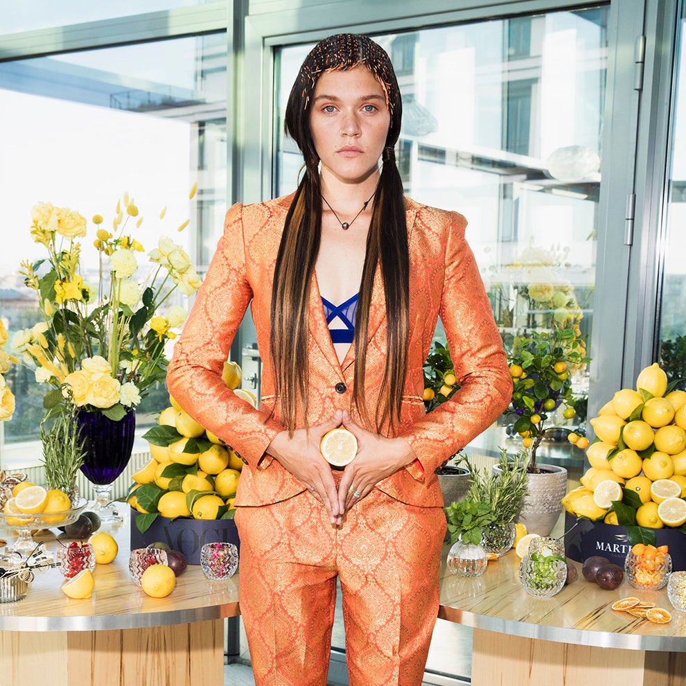 Гости вечеринки Vogue x Martell в Twins Garden