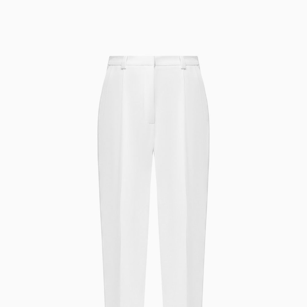Белые брюки с защипами &- обязательная покупка в преддверии осени