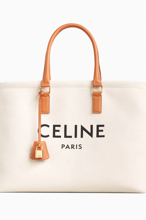 Сумкатоут Celine by Hedi Slimane модель Cabas из холщовой ткани