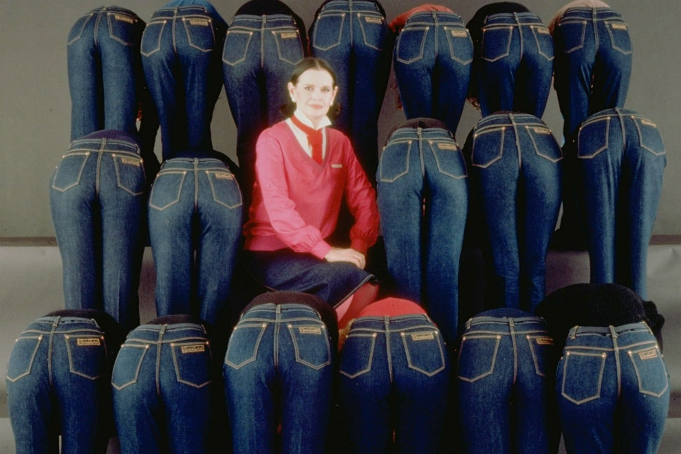 Глория Вандербилт с моделями джинсов Gloria Vanderbilt 1978