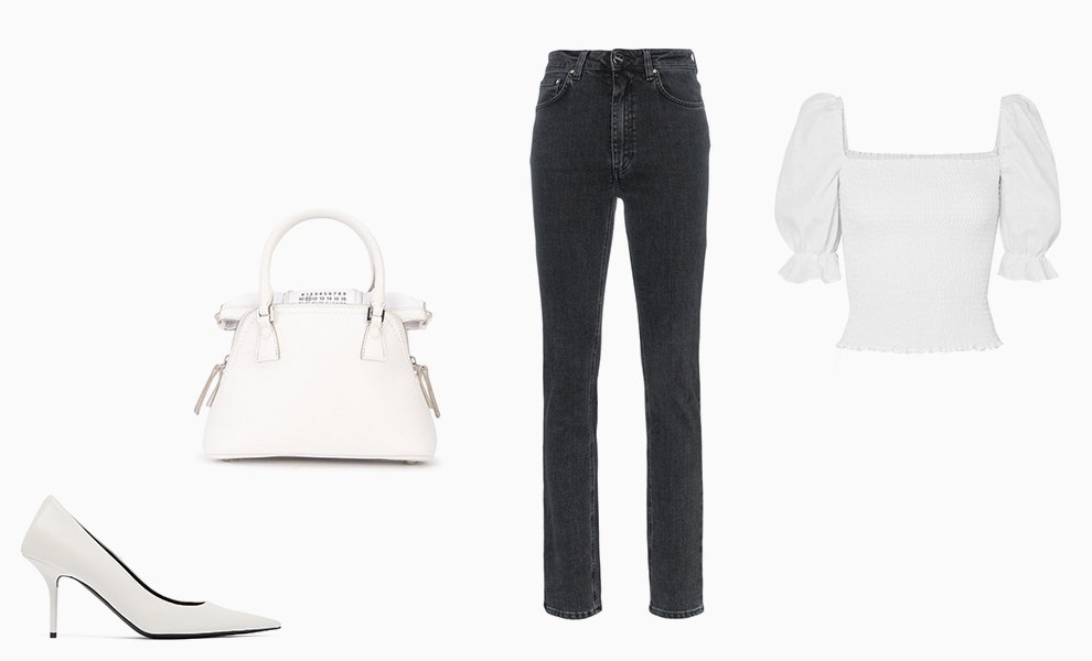 Лодочки Balenciaga €765 магазины Balenciaga сумка Maison Margiela 133396 рублей farfetch.com джинсы Totême 12201 рубль...