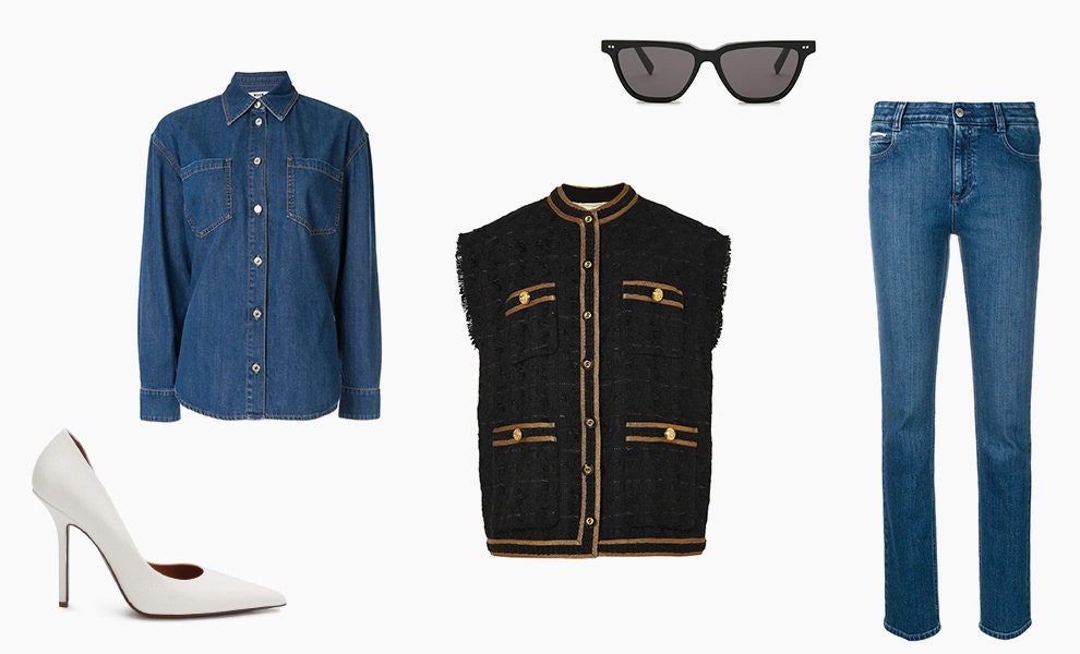 Лодочки Vetements 53550 рублей tsum.ru рубашка MSGM 26000 рублей farfetch.com жилет Gucci 2167 магазины Gucci очки...