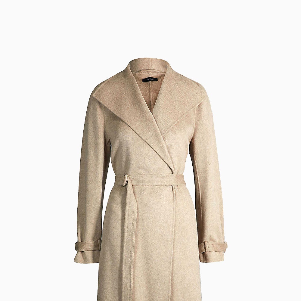 Классическое светлое пальто-халатик &- обязательная вещь в начале осени