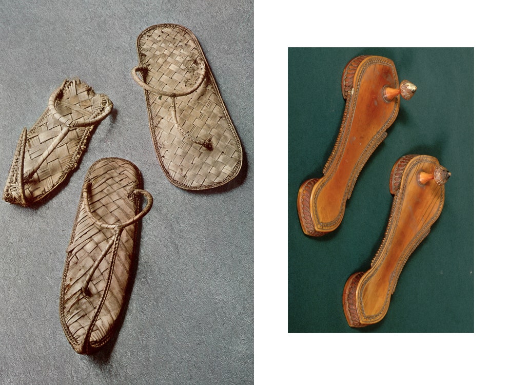 Египетские сандалии из пальмовых листьев 13201085 гг. до н. э. индийские падуки XIX век