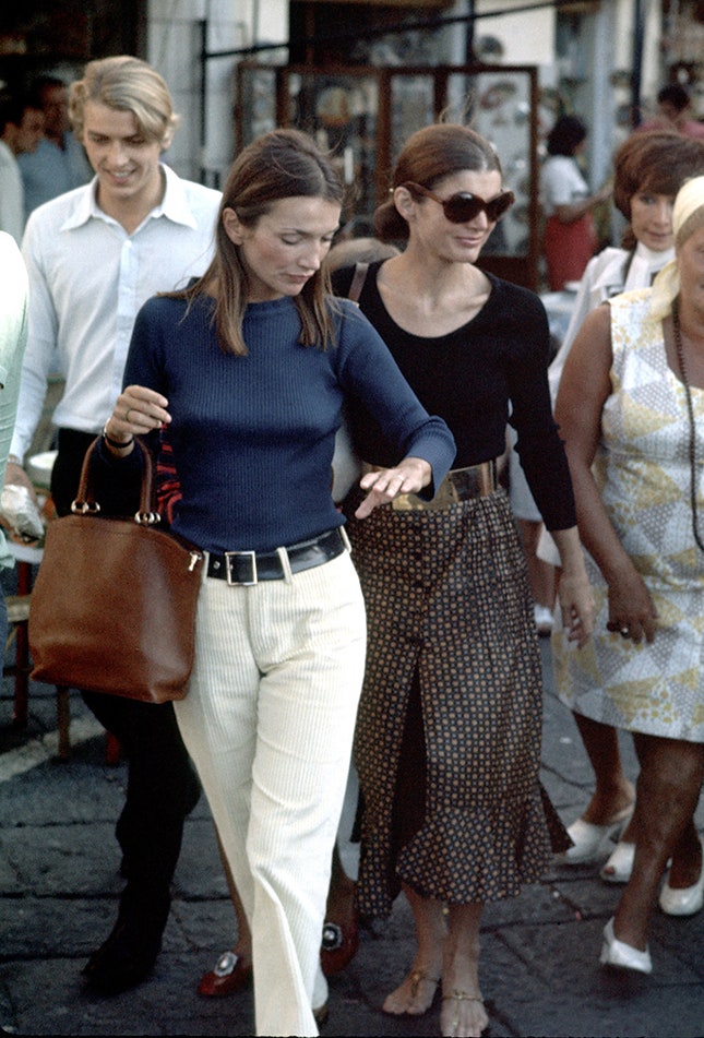 Ли Радзивилл и Жаклин Онассис на Капри 1970