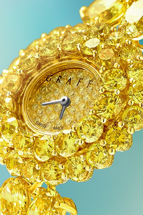 Часы Graff с желтыми бриллиантами фото