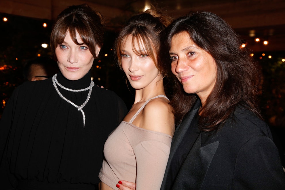 Карла Бруни Белла Хадид и Эммануэль Альт на ужине Dior x Vogue в Каннах