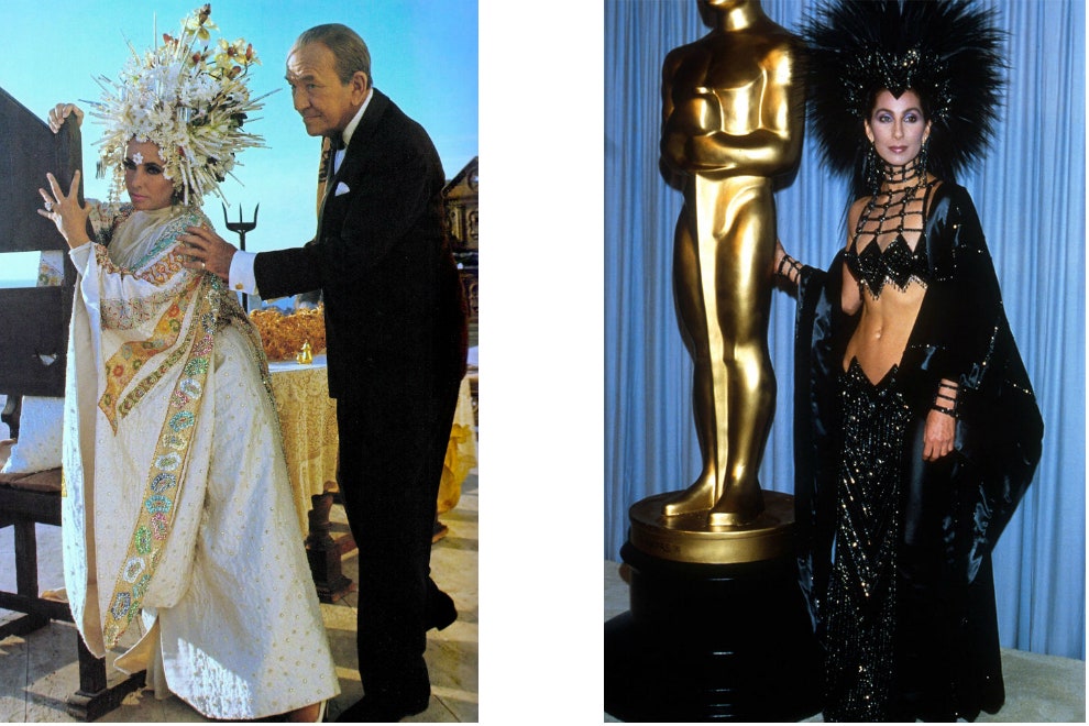 Элизабет Тейлор в фильме «Бум» 1968 Шер в платье Bob Mackie на премии «Оскар» 1986