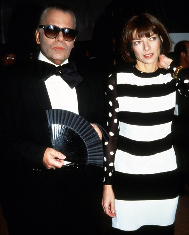 Карл Лагерфельд и Анна Винтур на премии CFDA в НьюЙорке 1993