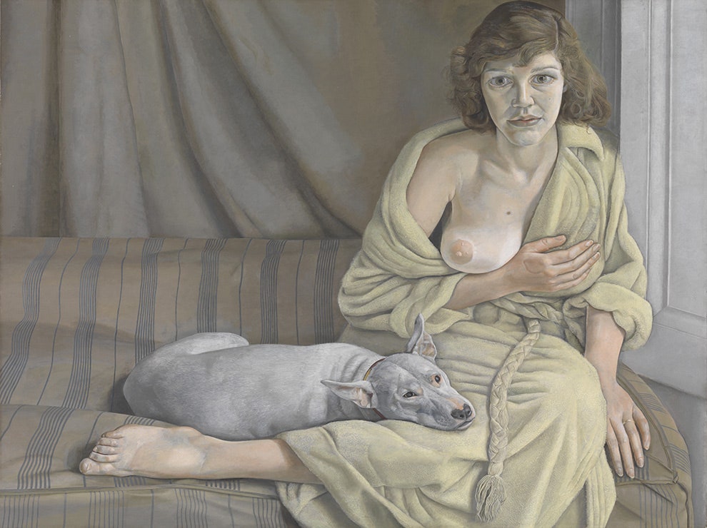 Люсьен Фрейд. «Девушка с белой собакой» 19501951