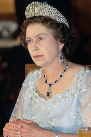 В тиаре королевы Александры иnbspколье Carrington nbspCo. вnbspИндии 1983.