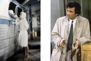 Одри Хепберн наnbspсъемках фильма «Завтрак уnbspТиффани» 1961 Питер Фальк вnbspсериале «Коломбо» 1968.
