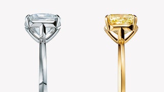 Tiffany True помолвочные кольца с бесцветным и желтым бриллиантами