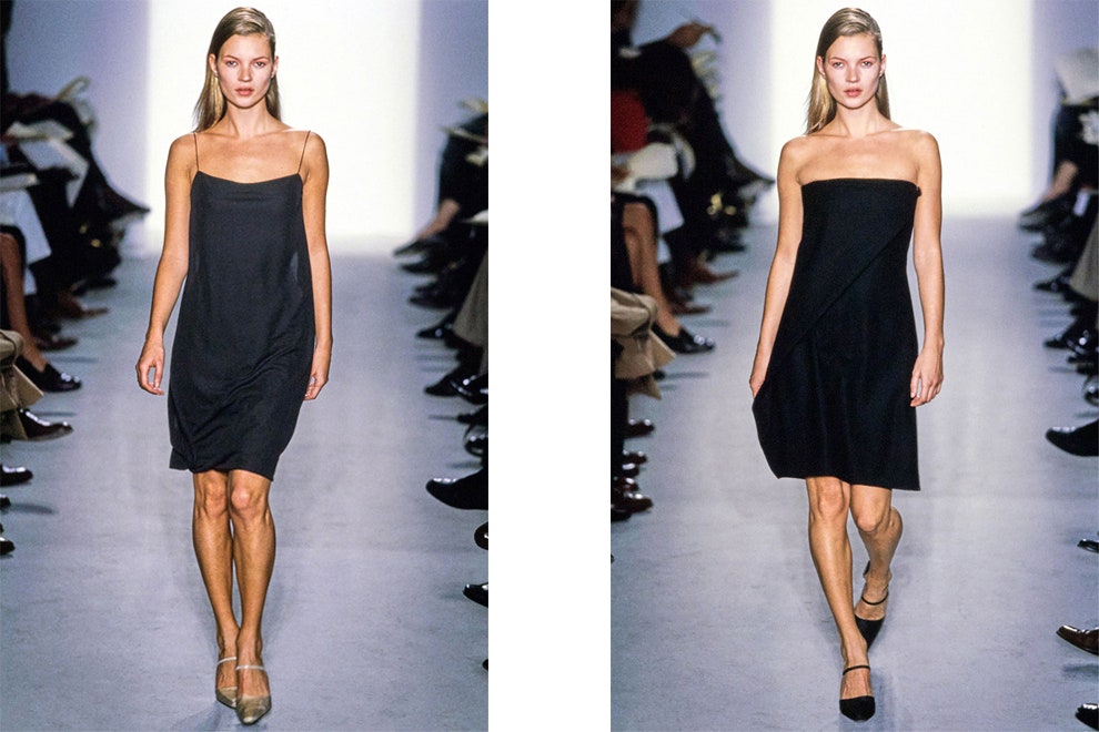Кейт Мосс на показе Calvin Klein осеньзима 1997