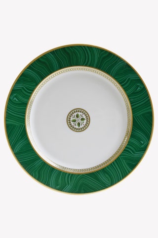 Обеденная тарелка Constance Malachite Bernardaud.
