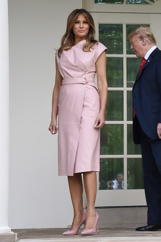 Мелания Трамп в Белом доме в Вашингтоне 2018.
