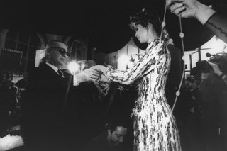 Карл Лагерфельд и Клаудия Шиффер 1992.