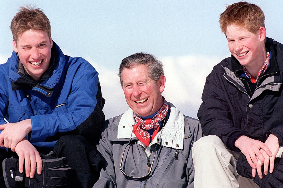 Принц Уильям принц Чарльз и принц Гарри 2000