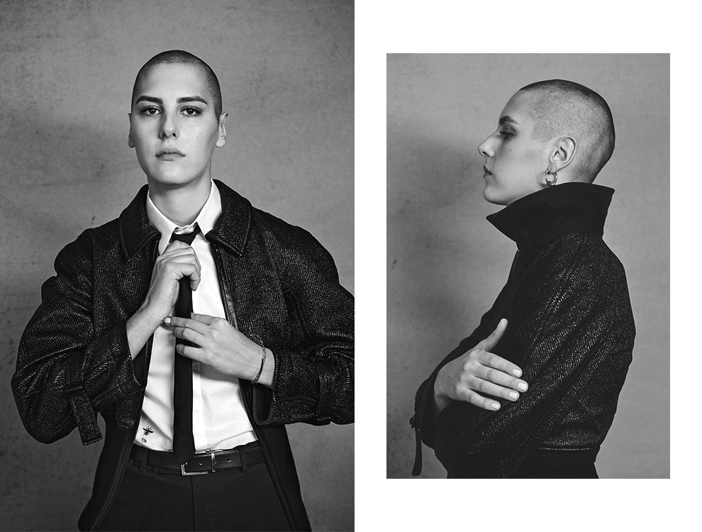 Куртка Sergey Soroka x On Course рубашка брюки галстук ремень все Dior моносерьга Maria Stern