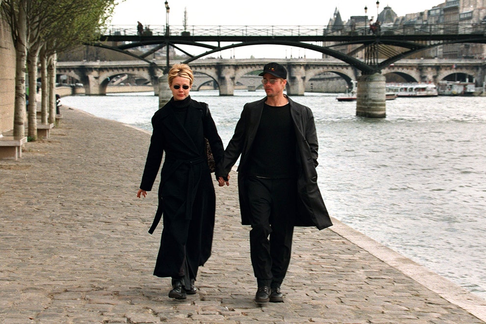 Гвинет Пэлтроу и Брэд Питт в Париже 1997