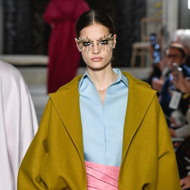 Ресницы-перья на показе Valentino Couture весна-лето 2019