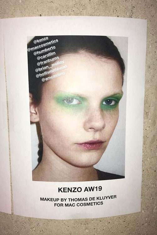 Яркий макияж от Томаса де Клювера фото с показов Acne Studios и Kenzo