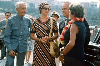 ЖакИв Кусто Грейс Келли Ренье III и с женой Симона Мельхиор в Монако 1970.
