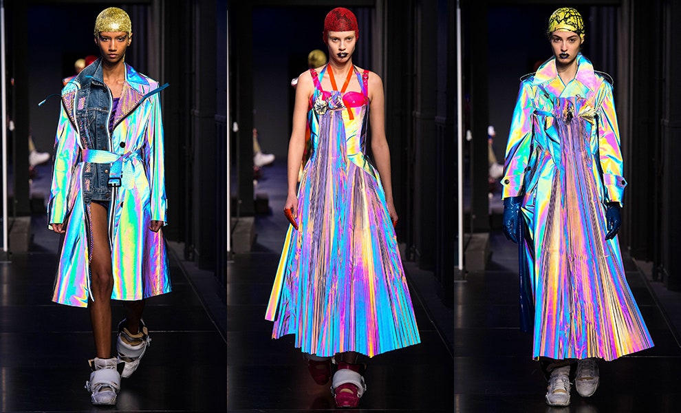 Модный тренд 2018  фото одежды со светоотражающей тканью