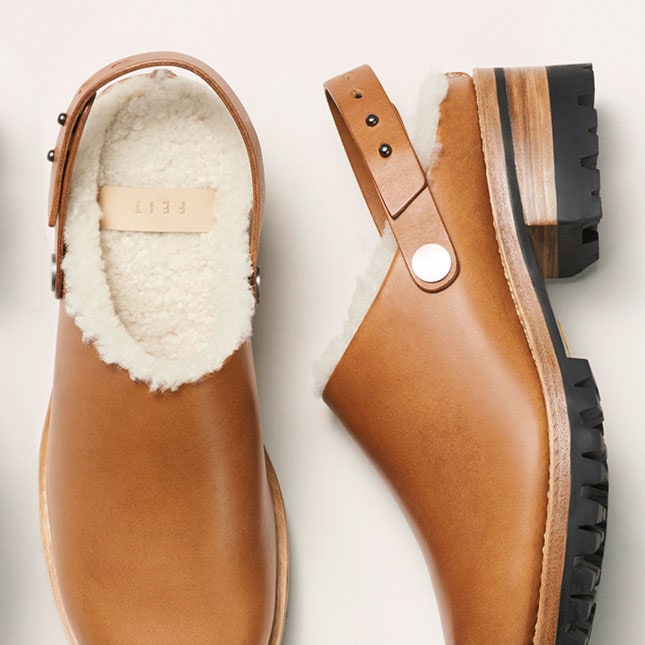 Feit deals shearling clog