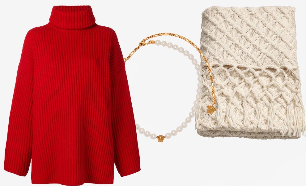 Свитер Acne Studios 29306 рублей farfetch.com колье Vesrace 15800 рублей matchesfashion.com плед HampM 4999 рублей hm.com