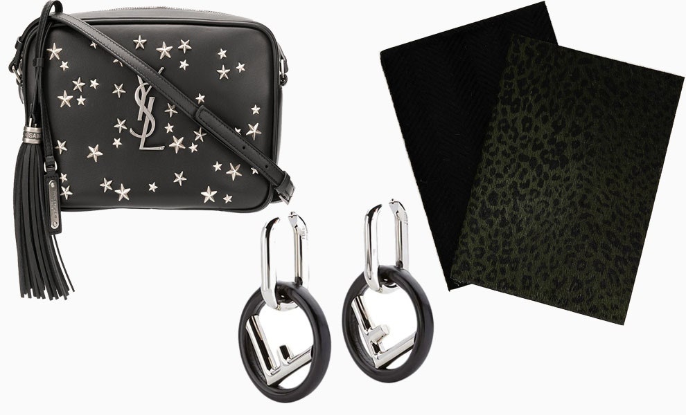 Cумка Saint Laurent Lou 94300 рублей farfetch.com серьги Fendi F Is For Fendi 38 500 рублей farfetch.com ежедневник Zara...