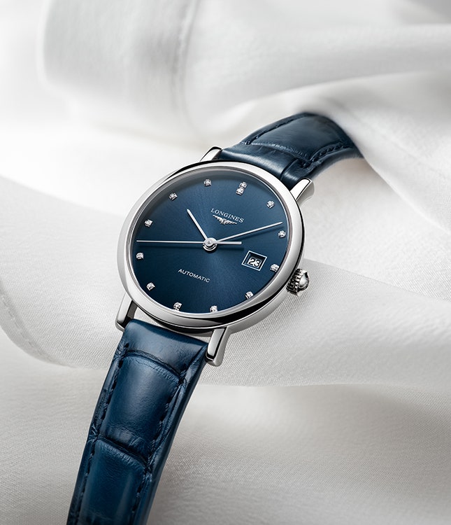Часы Longines Elegant вышли в синем «военноморском» цвете