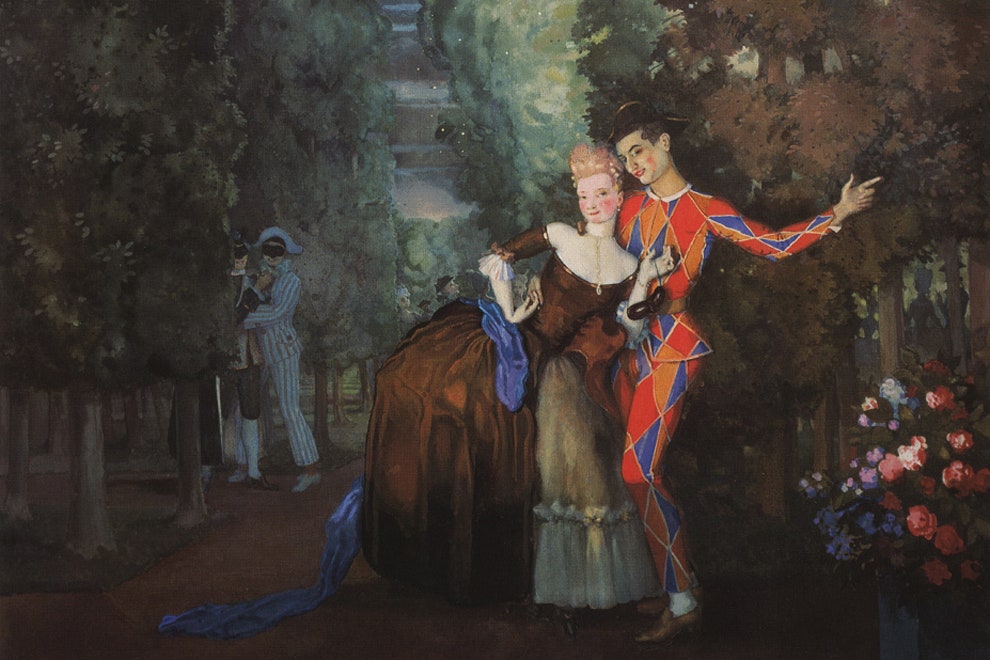 Константин Сомов «Арлекин и дама» 1912