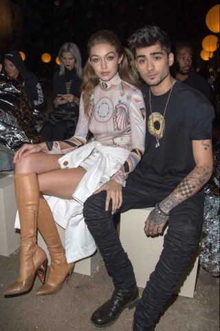 Джиджи Хадид и Зейн Малик на шоу Givenchy 2016.